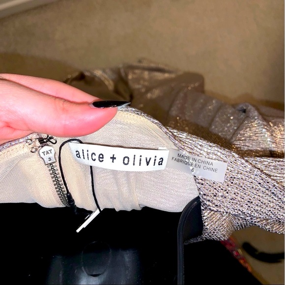 Alice & Olivia Judy metallic mini dress—-NWT - Picture 12 of 16